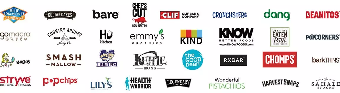 Some of the great brands you’ll find in our boxes include Clif bar, Harvest Snaps, Kodiak Cakes, and Off the Eaten Path.