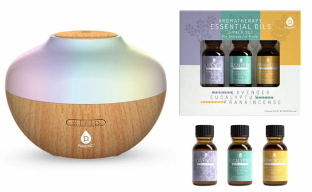 Aromatherapy Diffuser & Essential Oil Bundle Set 