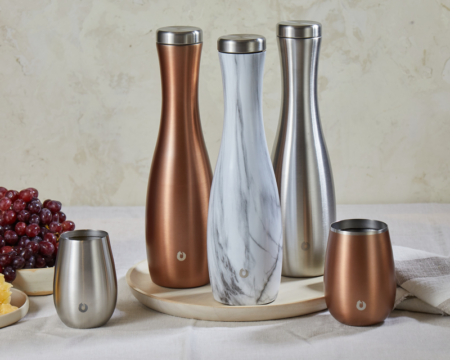 stainless steel wine carafe